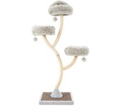 Costway Torre para Gatos con Marco de Soporte de Metal Postes Tablero Rascadores de Sisal 59 x 59 x 178 cm