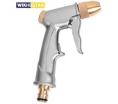 Pistola rociadora de agua a alta presión, boquilla de latón de metal, manguera de jardín, rociador de césped para lavado de autos, herramienta de lavado de autos, pistolas de agua XY002 plata