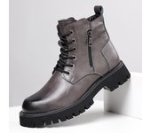 Botas Chelsea estilo británico retro para hombre: Botas de trabajo altas de terciopelo y piel de vacuno para otoño/invierno. 43
