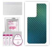 Adhesivo protector trasero apgo compatible con Samsung Galaxy S21 Ultra 5G, lámina de vinilo - Patrón Camaleón de Carbono CAKA1