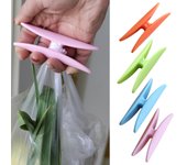 Asa para transportar bolsas de supermercado, resistente, ergonómica, ligera, multiusos, universal, para bolsas de basura, con asa de plástico, herramienta de transporte naranja