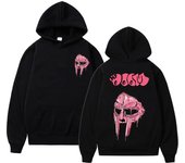 Singer Mf Doom Madlib Madvillain Sudadera con capucha gráfica de doble cara Unisex para mujer, sudaderas con capucha de algodón polar, Tops, sudadera holgada de Hip Hop para hombre L