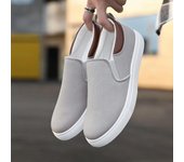 Zapatillas de lona informales para hombre, ligeras, sin cordones, vulcanizadas, cómodas, para hombre, nuevas zapatillas negras 47 negro