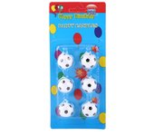 6 velas para tartas, decoración para fiestas de cumpleaños, con forma de balón de fútbol, para niños