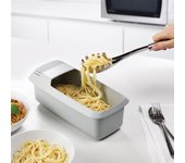 Cocedor de fideos para microondas con colador, vaporera de verduras y espaguetis de plástico ecológica, apto para lavavajillas, accesorios de cocina, nuevo