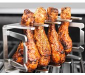 Parrillas multifuncionales de acero inoxidable para asar costillas, parrilla portátil para acampar, parrilla antiadherente para asar plata