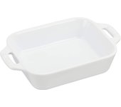 Plato Staub Blanco (14 unidades) Plato Cerámico Gratinado Apto para Microondas Plato Japonés Rectangular 11 cm [Producto Autorizado] 40508-584 blanco