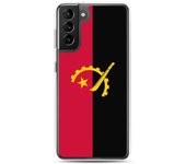 Coque Téléphone - Samsung - Galaxy S21 Ultra - Drapeau Angola - Souple - Multicolore