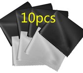 10 Uds. Limpiador suave para gafas, paño para lentes, paño de limpieza para gafas de sol gris plata