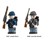 Figura de la guerra Civil, Mini pistola de soldado, Mini bolsa de municiones, bloques de construcción, modelo Moc, juguetes para niños, regalo para niños y niñas