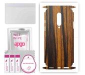 apgo Protective Skin Sticker for the back+sides compatible with OnePlus 8, Full Wrap Film, Foil, Vinyl - Pattern Tigerwood