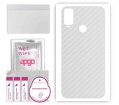 apgo Protective Skin Sticker for the back compatible with TCL 304, Wrap Film, Foil, Vinyl - Pattern Transparent Carbon