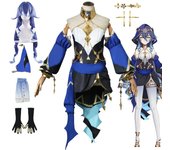 Juego Layla Sumeru Disfraz de Cosplay Layla Conjunto Completo Tocado Vestido Zapatos Peluca Anime Cosplay L-(Full set+wig)