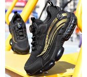 Nuevas zapatillas de trabajo para hombre, zapatos de seguridad con botones giratorios de calidad para hombre, zapatos antigolpes, antipinchazos, indestructibles, botas de seguridad para el trabajo 37