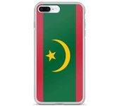Funda iPhone - Drapeau Mauritanie - iPhone 8 Plus - Souple - Multicolore - Verticale