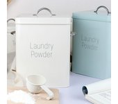 Cubo de detergente para ropa con forma de cubo para lavar el viento de Nordic Wind, caja para detergente para ropa con capacidad para 6-7 kg, cubo de arroz pequeño, 10 kg para enviar una cuchara pequeña WF blanco
