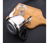 Tetera de acero inoxidable con filtro, 1,2/1,5/2 l, cafetera de metal para hervir agua, inducción de gas, para uso doméstico y camping.
