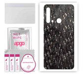 Adhesivo protector apgo para la parte trasera compatible con Huawei P20 lite (2019), Película envolvente, lámina, vinilo - Patrón Pixel negro carbón