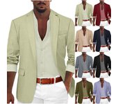 Chaqueta de traje de color sólido de invierno para hombre Chaqueta informal de moda con un botón para hombre L negro