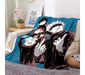 Manta suave de Anime Jujutsu Kaisen, colcha con estampado de dibujos animados, colcha para sofá, regalo, manta de Tv 75x90cm