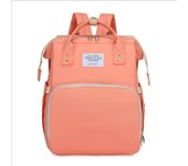 Bolsa de pañales para bebé, gran capacidad, portátil, multifuncional, transpirable, plegable, mochila para pañales, color rosa color rosa