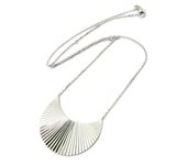 Les Trésors De Lily [P4368] - Collier Argent 'Cléopatra' argenté rhodié (demi-lune) - 35x28 mm plata