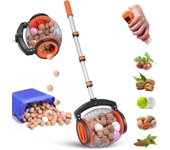 Recolector de nueces rodantes, recolector manual de bolas, herramienta multifuncional para jardín, para nueces y castañas.