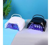 Lámpara de uñas LED UV portátil recargable de 86 W con luz dual interior y acabado de espejo único y avanzado UK oro rosa