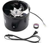 Extractor de conductos de 8 pulgadas y 7 aspas, silencioso, 2800 RPM, alta velocidad, 80 W, para campana extractora de cocina