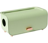 Caja de gestión de cables de plástico, fácil de montar, con protección de seguridad, organizador de cables para regletas de enchufes. verde claro