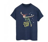 Disney Camiseta de algodón para mujer/señoras Peter Pan Never Grow Up XL negro