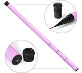 Caña de pescar retráctil para niños Caña de pescar telescópica portátil Caña de pescar de fibra de vidrio para niños color rosa