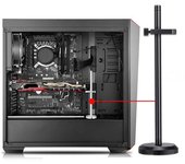 Soporte para GPU de 195 mm, soporte de aluminio para tarjeta gráfica de video, soporte para carcasa de computadora de escritorio, accesorios de refrigeración negro