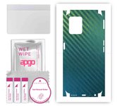 apgo Protective Skin Sticker for the back+sides compatible with Realme 8i, Full Wrap Film, Foil, Vinyl - Pattern Carbon Chameleon CAKA1