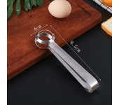 1 pieza de utensilios de cocina, pinzas creativas de acero inoxidable para huevos, pinzas para huevos, utensilios de cocina plata