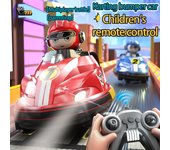 Nuevo coche de control remoto de 2,4 GH, coche de choque de batalla inteligente con oponentes, juego para padres e hijos, juguete de carreras de karts, doble batalla, juguete de regalo para niños 1 Battery rojo