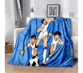 Manta de dibujos animados de fútbol del Capitán Tsubasa de Anime, manta suave para el hogar, dormitorio, cama, sofá, Picnic, viaje, oficina, manta para niños 30x40in