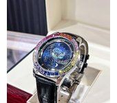 Reloj mecánico totalmente automático con diamantes en color cielo estrellado para hombre, resistente al agua, luminoso, personalizado, de moda, moderno.