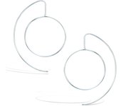 Les Trésors De Lily [Q4057] - Boucles Argent 'Cléopatra' argenté (rhodié) - 53x43 mm plata