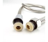 Conector de tubo de manguera para cabezal de ducha de agua de 1,5/2m, tubo largo para el hogar, extensión de ducha de baño, plomería de acero inoxidable 2M