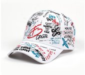 Gorra de béisbol de verano, gorras de Sol con grafiti, gorra con visera de Hip Hop, gorras ajustables con cierre trasero para mujer, gorra de golf blanco