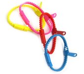 Les Trésors De Lily [R6709] - Bracelet résine 'Zip' bleu - 6 mm azul