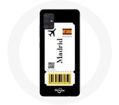 Coque pour Samsung Galaxy A51 5G Billet d'avion Madrid Espagne