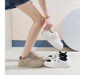 Zapatillas de plataforma informales para mujer, ligeras, transpirables, de piel sintética, para caminar, para correr, sin cordones, cómodas, para tenis 35 beige