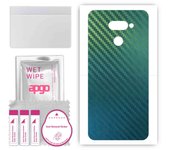 apgo Protective Skin Sticker for the back compatible with LG K50, Wrap Film, Foil, Vinyl - Pattern Carbon Chameleon CAKA1