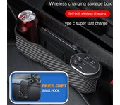 Organizador de automóviles Almacenamiento Asiento Slit Gap Pocket Tres en uno Teléfono móvil multifuncional Cargador súper rápido inalámbrico No Chager