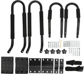 Portaequipajes de techo para kayak, barra en forma de J, de metal resistente a la oxidación, para canoas, montaje superior para coche, para tabla de surf y velero
