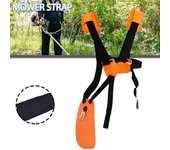Arnés para hombros doble Strimmer, correa acolchada para desbrozadora, podadora de jardín, cómoda, ahorro de trabajo en forma de W