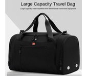 Bolsa de viaje Bolso de mensajero para hombre Bolso deportivo para fitness Bolso de equipaje de gran capacidad Bolso de viaje de negocios S negro