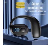Auriculares Bluetooth inalámbricos con gancho para la oreja, pantalla digital, batería de larga duración y alta calidad de sonido. Ideal para negocios, correr y escuchar música. bare machine blanco
